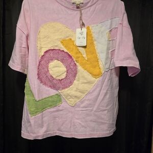 Pink Love Graphic Women's Tee